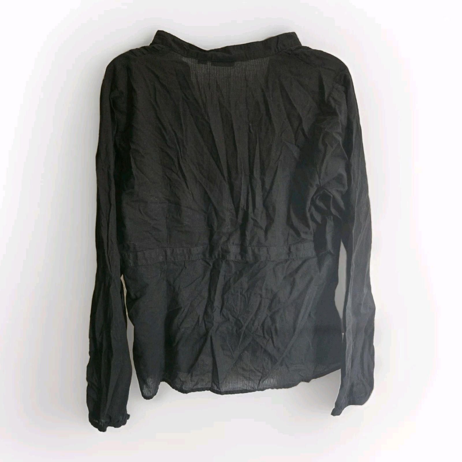 Analog A.N.A. Womens Blouse Sz XL Black Long Sleeve Top Shirt Semi Size XL / US 12-14 / IT 48-50 - 2 Thumbnail