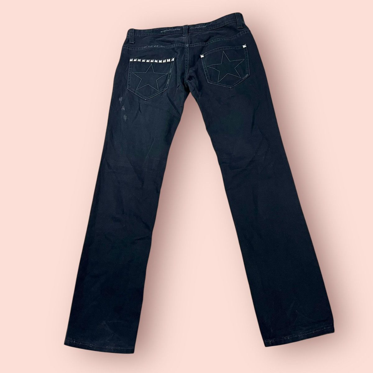 Hysteric Glamour × If Six Was Nine × Japanese Brand VINTAGE WWL DISTRESSED STUDDED BLACK JEANS JAPAN Size 30" / US 8 / IT 44 - 23 Thumbnail