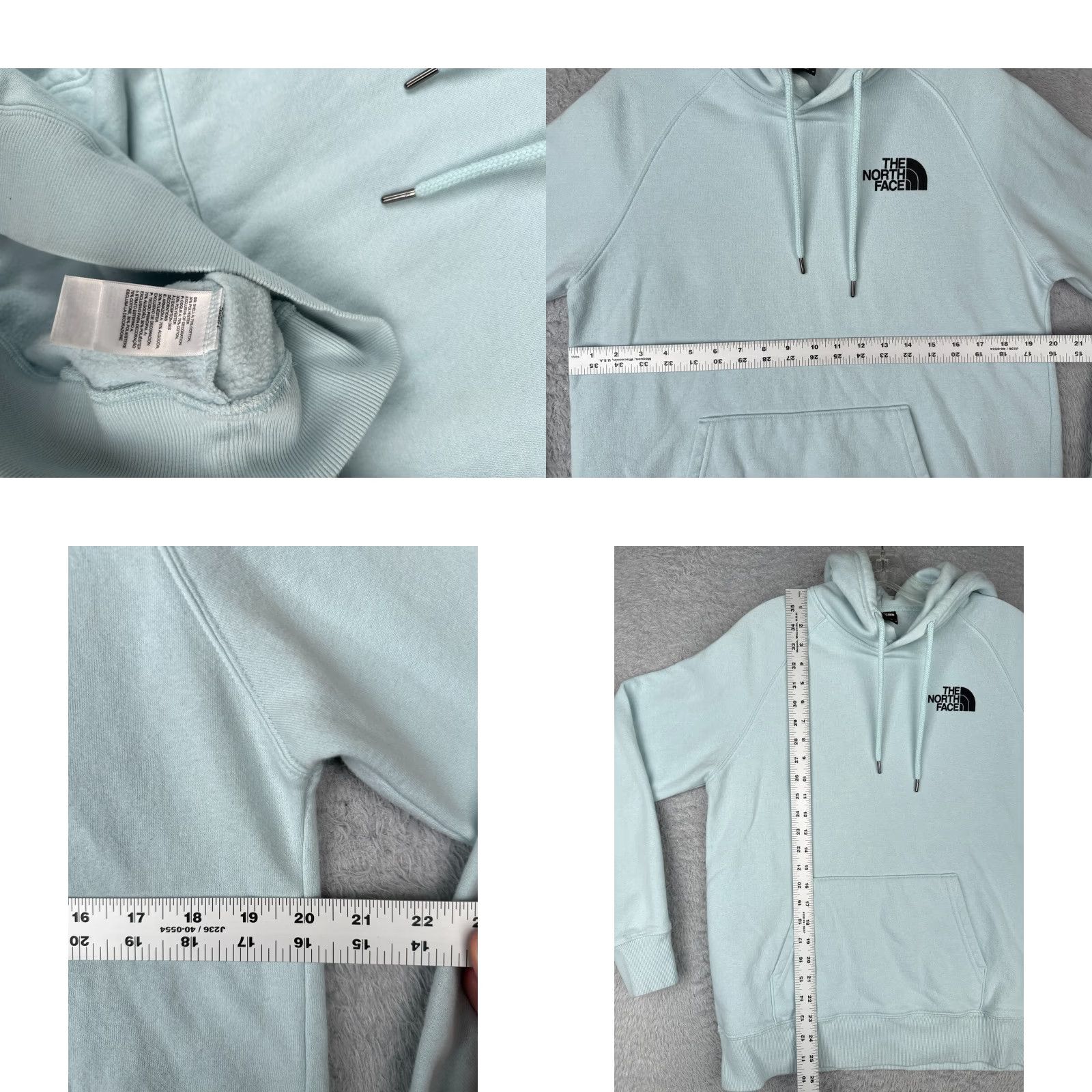 The North Face The North Face Hoodie Womens Medium Blue Pullover Cotton Blend Activewear with Pockets Size M / US 6-8 / IT 42-44 - 8 Thumbnail