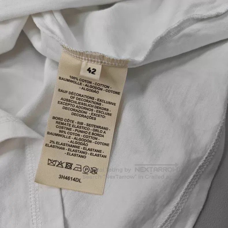 Hermes Hermes White Embroidered Chest Pocket Short Sleeve Size M / US 6-8 / IT 42-44 - 6 Thumbnail