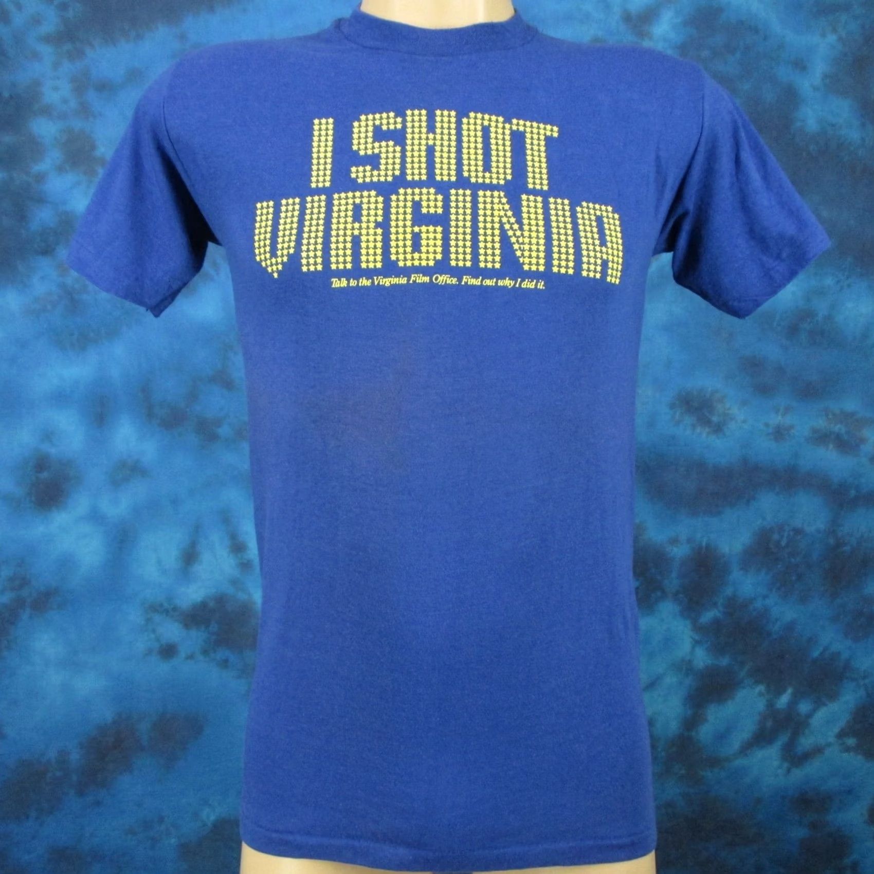 Vintage VINTAGE I SHOT VIRGINIA FILM OFFICE T-Shirt XS blue 80s 90s Mens fits like XS, cotton blend, short sleeve Size US XS / EU 42 / 0 - 2 Thumbnail