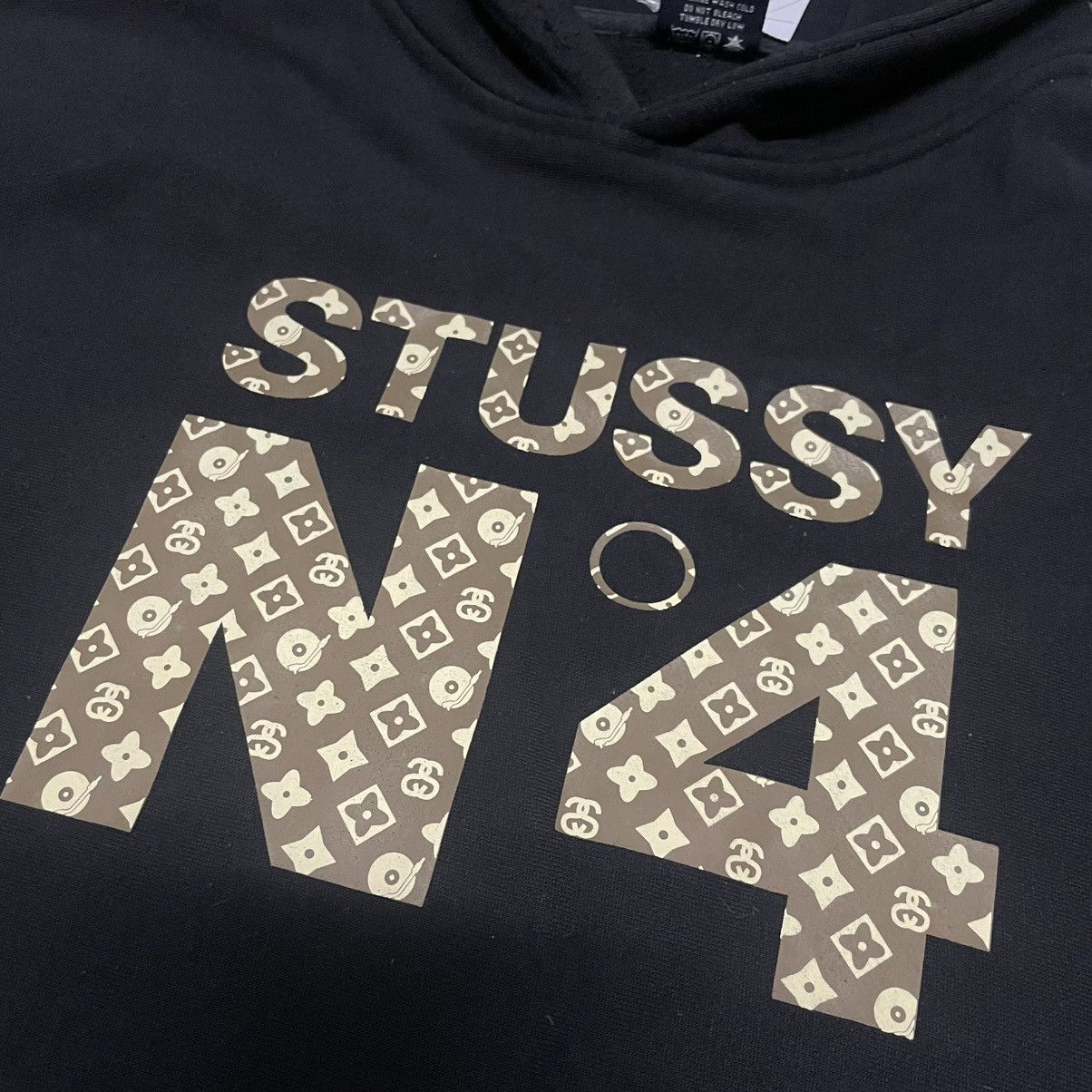 Stussy × Vintage Vintage 1990s Stussy N4 Monogram hoodie Size US L / EU 52-54 / 3 - 2 Thumbnail