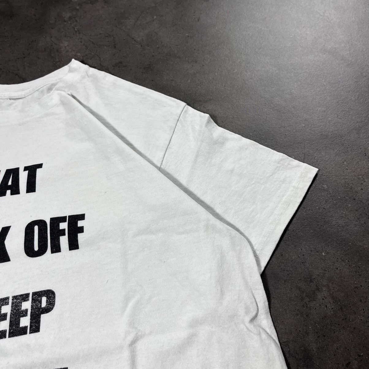 Japanese Brand Vintage Y2K Humor Caricature Tee Tshirt Eat Jerk Off Sleep Size US M / EU 48-50 / 2 - 4 Thumbnail