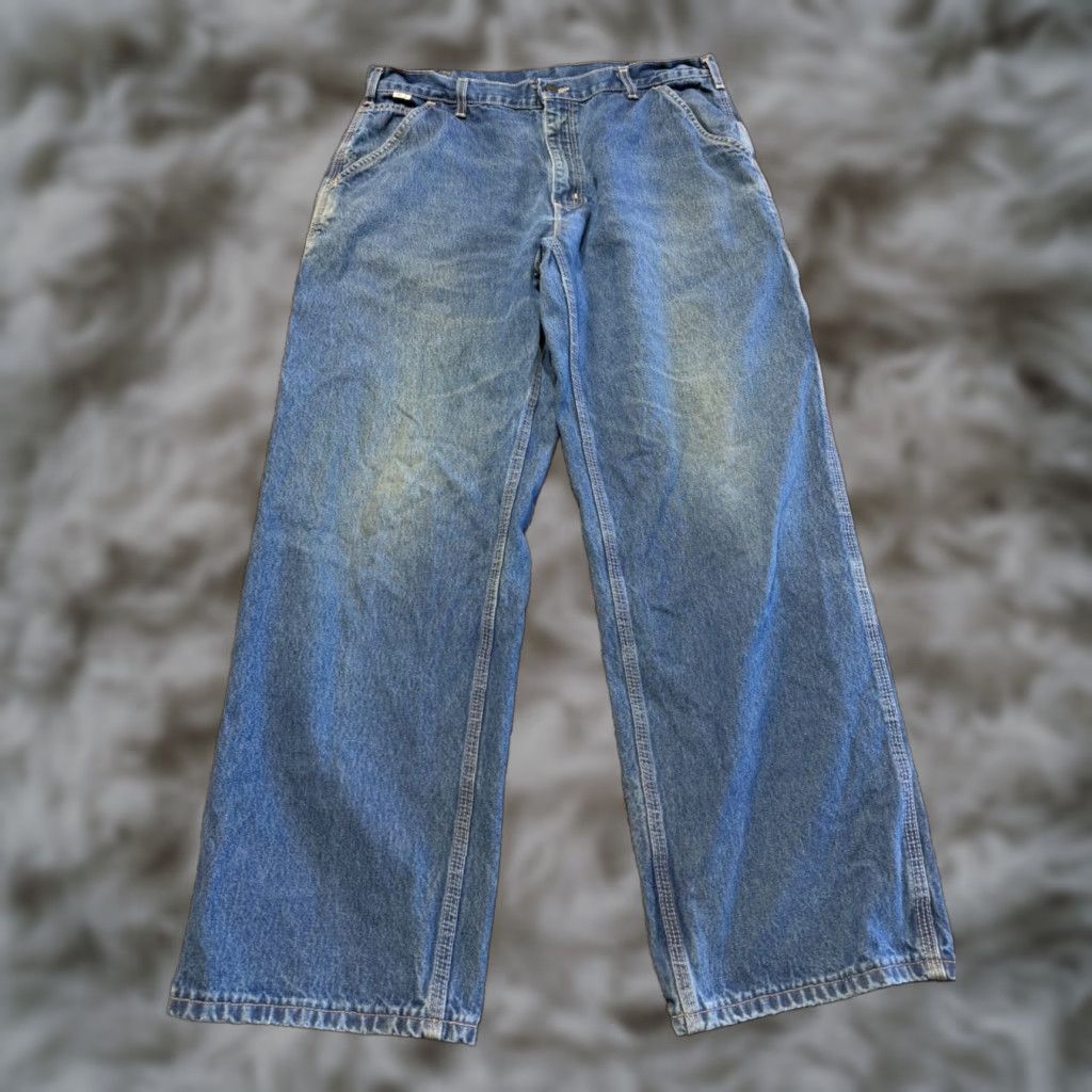 Carhartt Carhartt Jeans Men 36X30 Denim Blue FR Flame-Resistant Bootcut 5-Pocket Denim Inseam 30 FRB13 Size US 36 / EU 52 - 1 Thumbnail