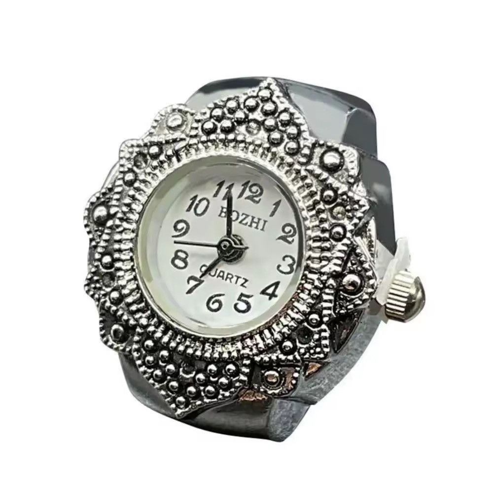 Jewelry × Vintage Finger Watch Ring Adjustable Ring Retro Vintage Style Size ONE SIZE - 2 Thumbnail