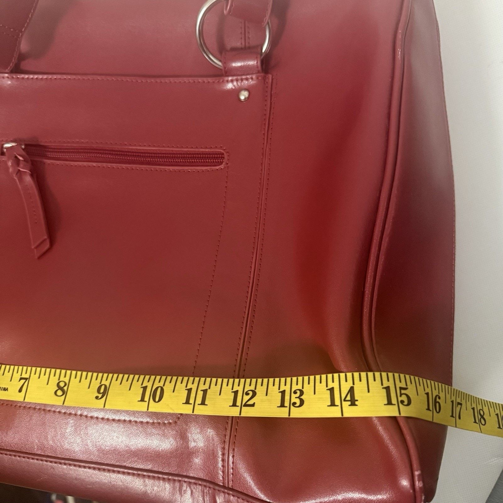 Other Franklin Covey Leather Bag Red Expandable Briefcase Laptop Size ONE SIZE - 12 Thumbnail
