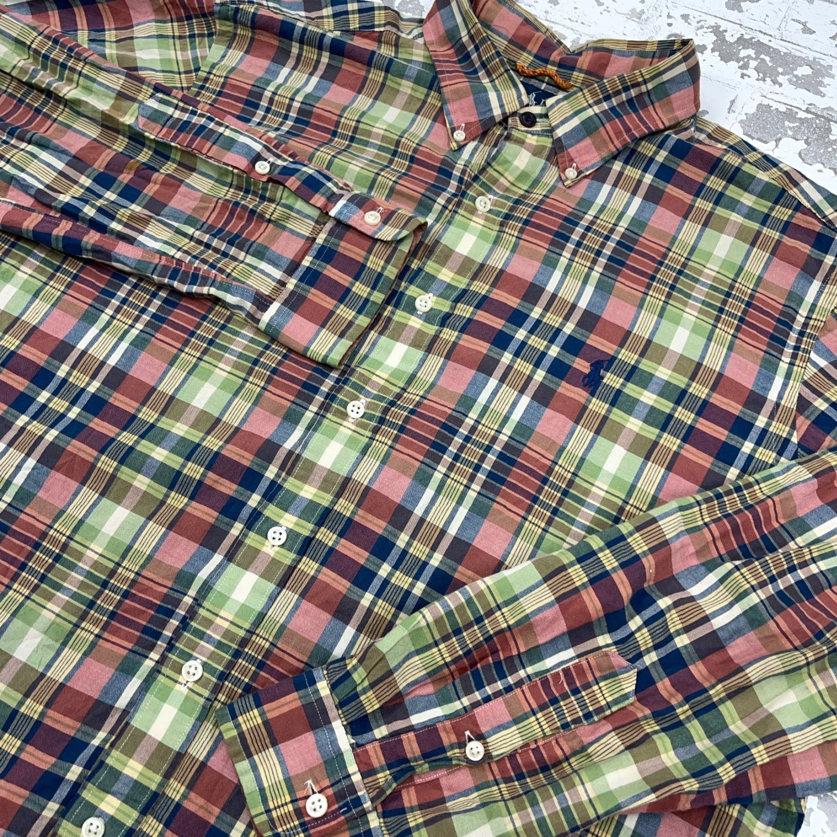 Ralph Lauren Ralph Lauren Men XL Green Plaid Button Up Shirt * User: Ralph Lauren Men XL Green Plaid Button Up Shirt * Size 46R - 3 Thumbnail