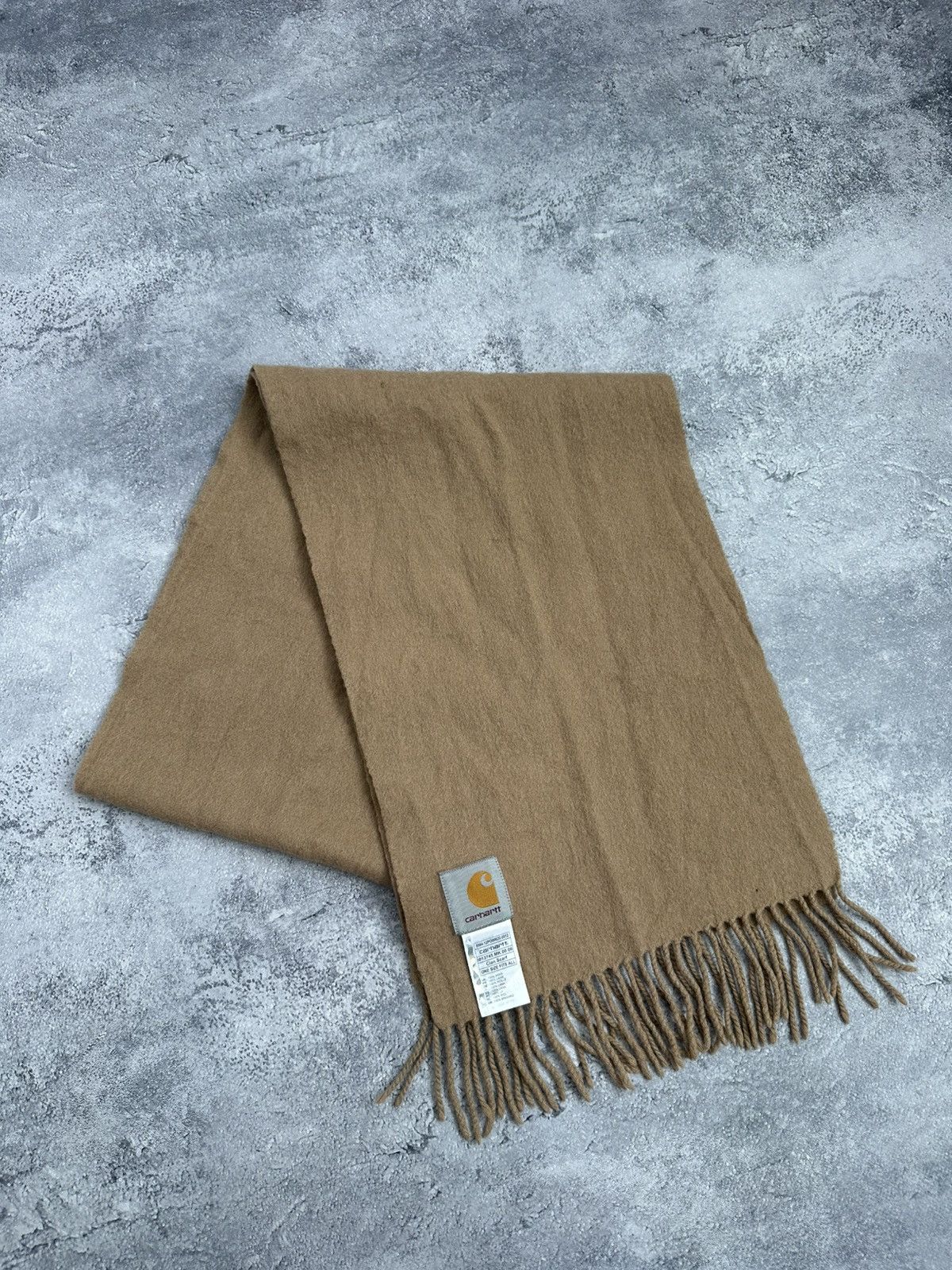 Carhartt Y2K Vintage Carhartt Wool Scarf Muffler Beige Neck Wear OS Size ONE SIZE - 6 Thumbnail