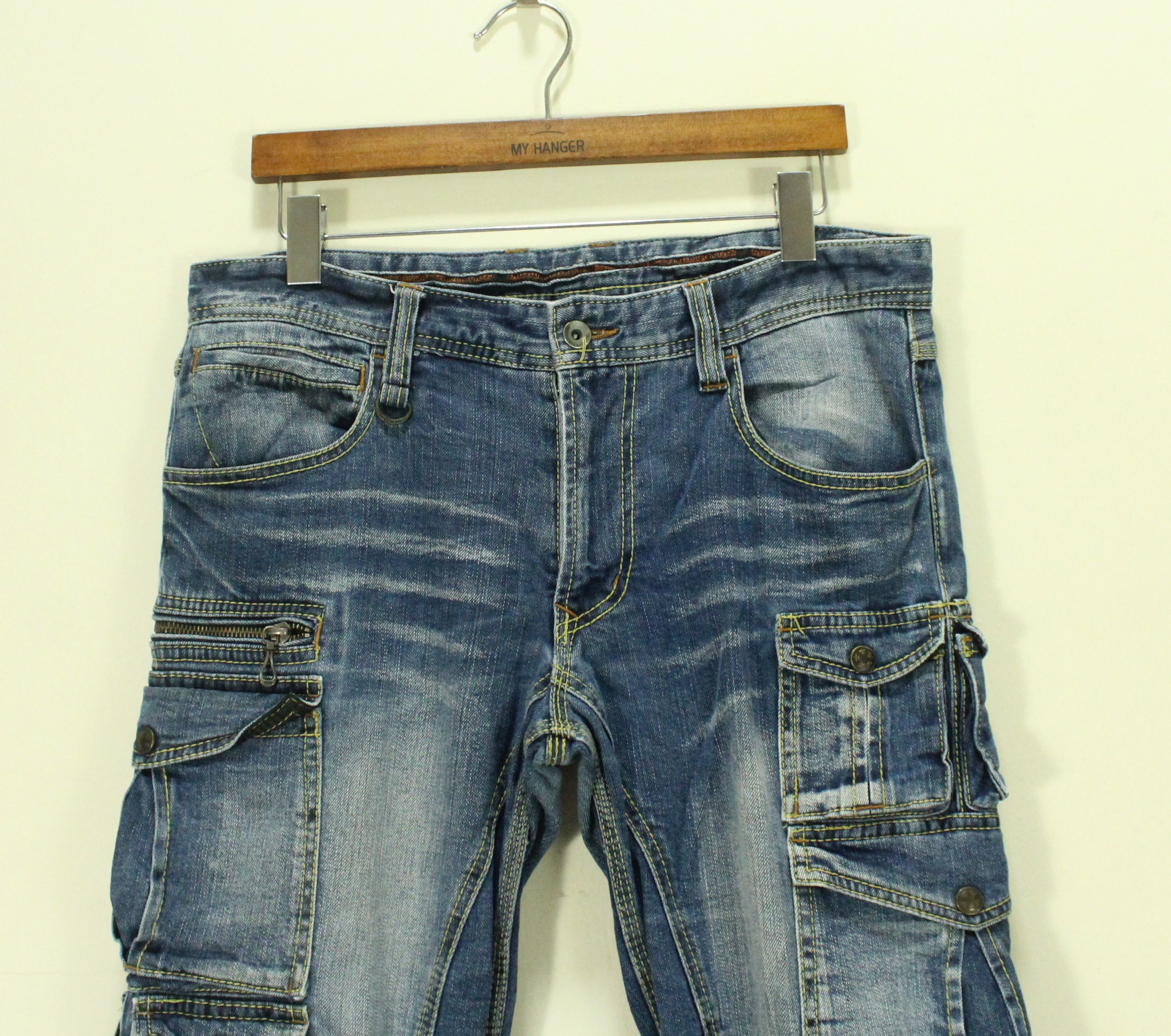 If Six Was Nine SICK 🔥 13 Pockets NICOLE CLUB FOR MEN Denim Stretchy Size US 33 - 6 Thumbnail