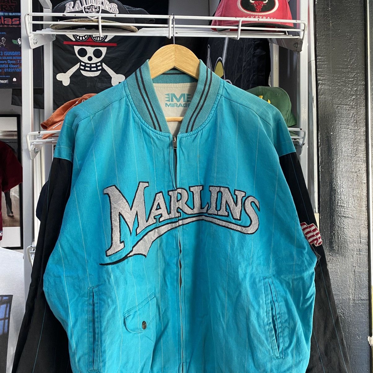 MLB × Mirage × Vintage Vintage 90s MLB Florida Marlins Reversible Jacket Size US M / EU 48-50 / 2 - 5 Thumbnail