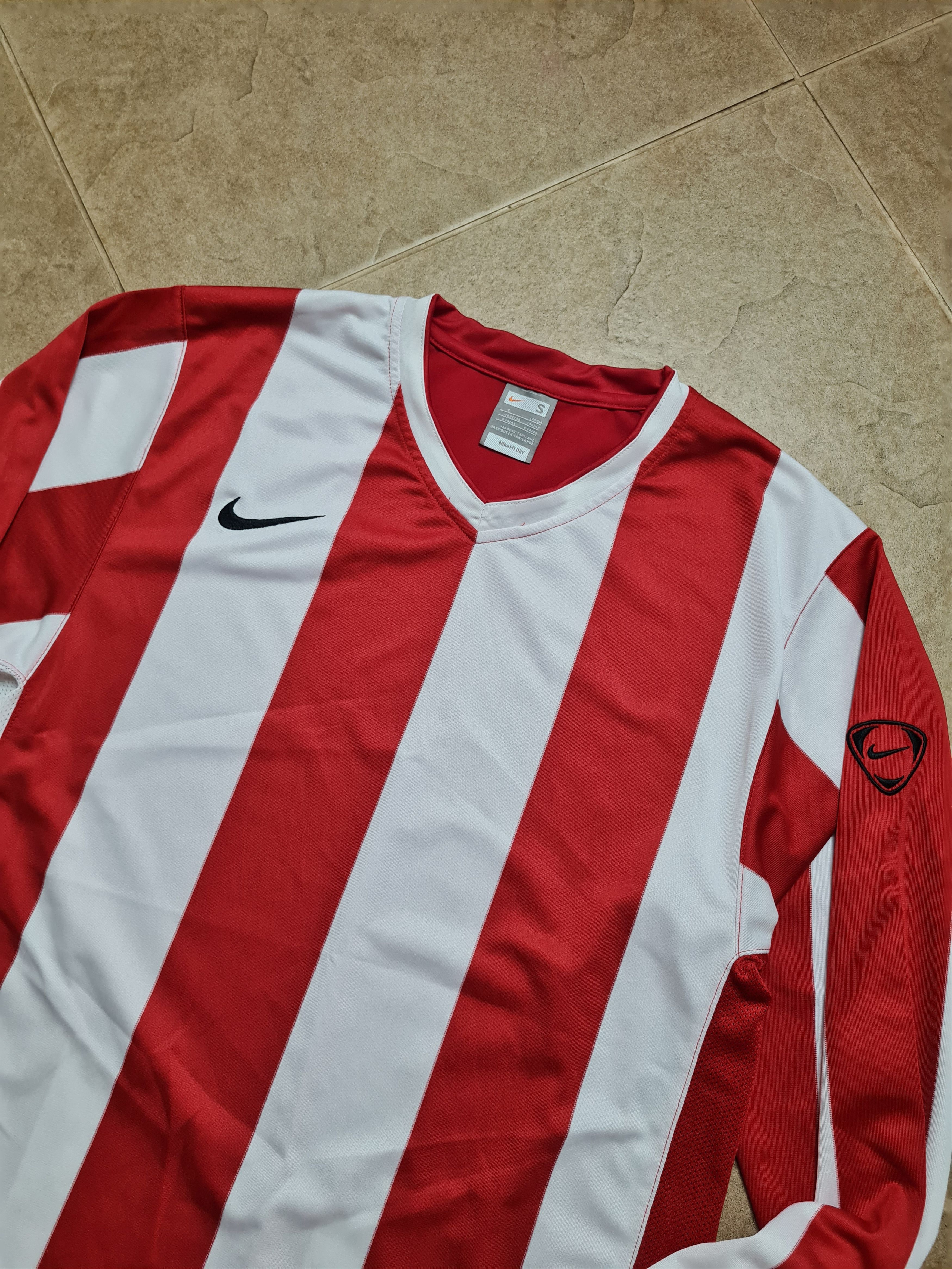 Nike Nike Striped Division Football Jersey Long Sleeve Red White Size US S / EU 44-46 / 1 - 18 Thumbnail