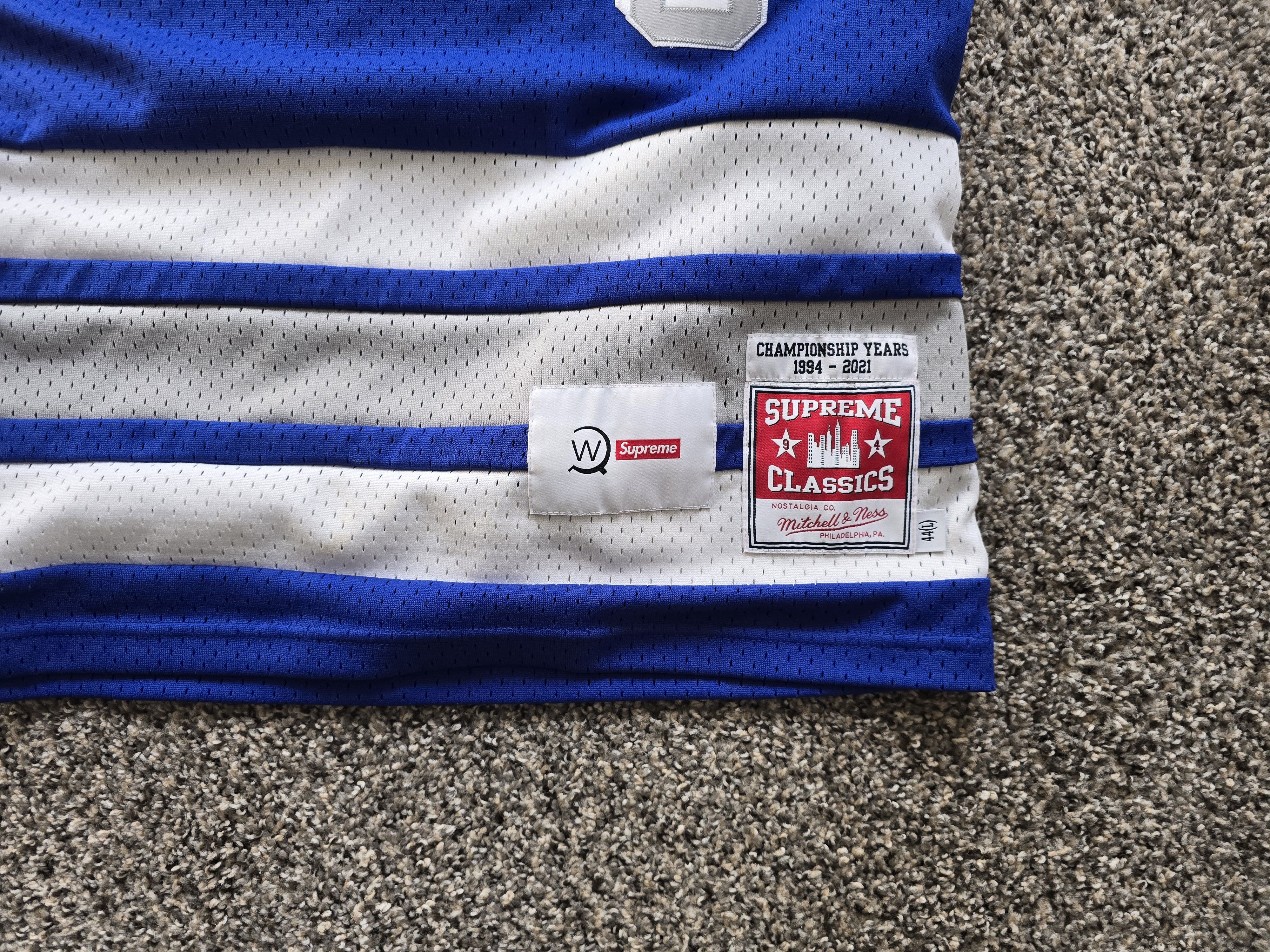 Supreme × Wtaps Supreme/WTAPS Hockey Jersey Blue Large – Excellent Condition Size US L / EU 52-54 / 3 - 3 Thumbnail