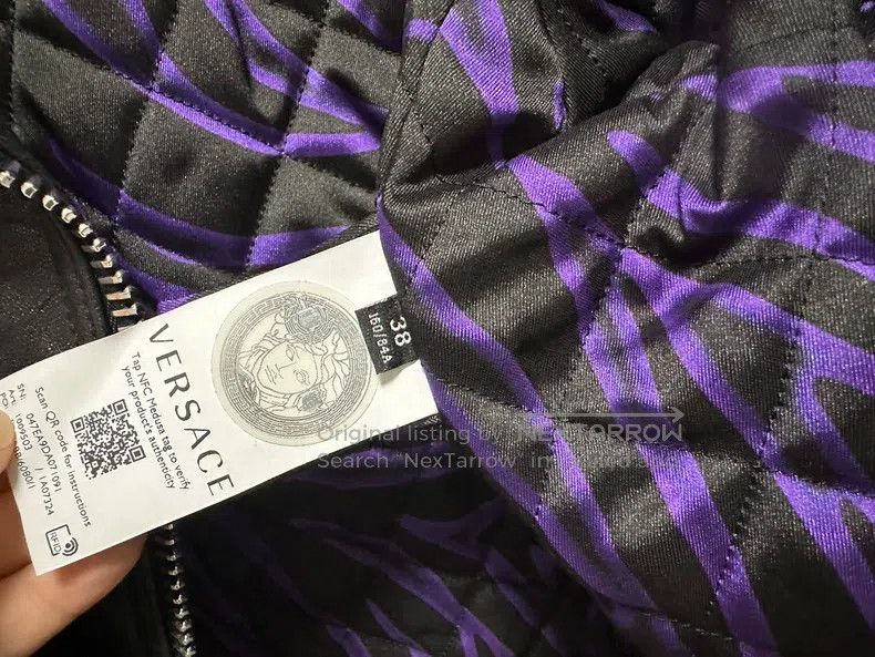 Versace Versace Punk style with cotton leather jacket Size M / US 6-8 / IT 42-44 - 8 Thumbnail