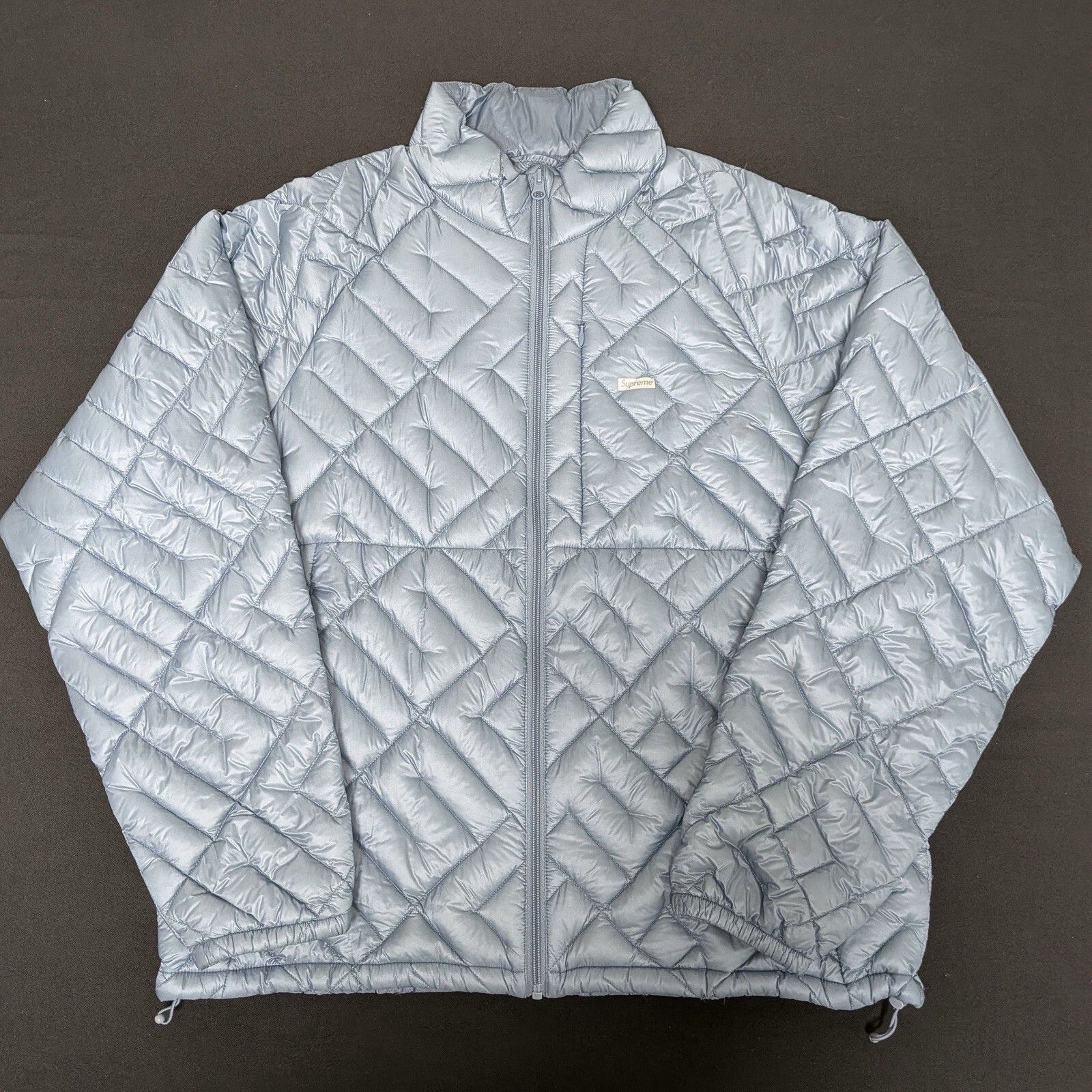 Supreme Spellout Quilted Lightweight Down Jacket - light blue