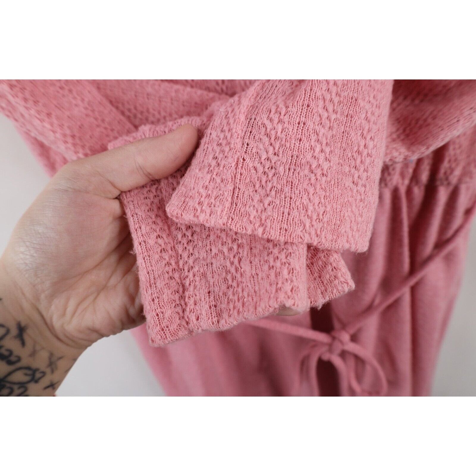 Vintage Vintage 70s Streetwear Distressed Crochet Knit Dress Size XXL / US 16-18 / IT 52-54 - 11 Thumbnail