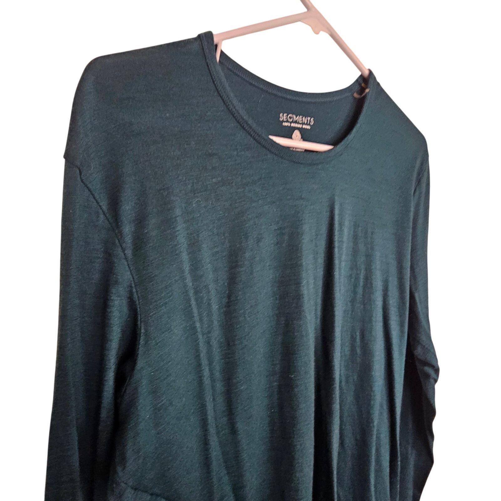 Seagale Segments Merino Wool Base Layer Long Sleeve Top Green XL Size XL / US 12-14 / IT 48-50 - 5 Thumbnail