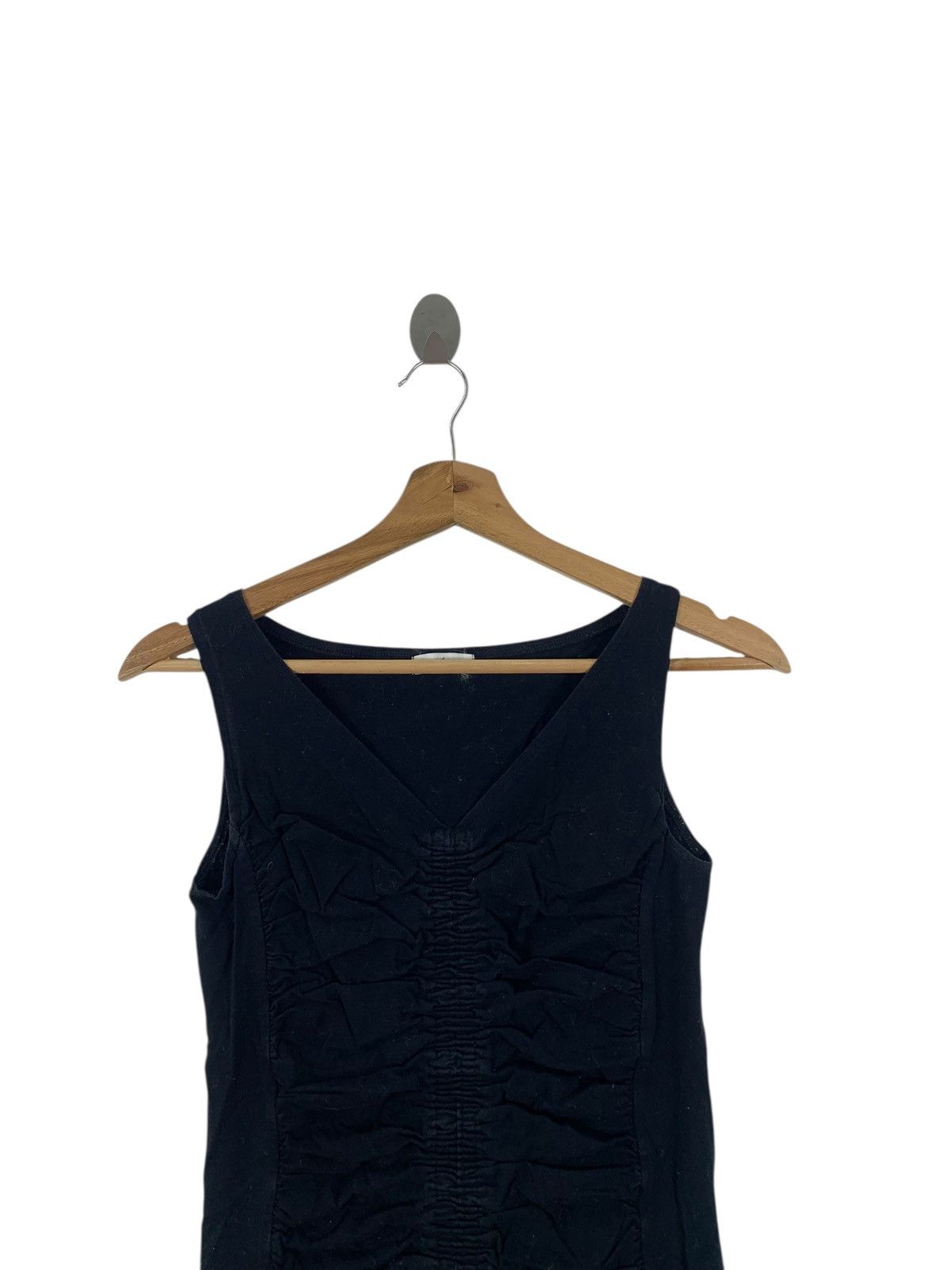 Yohji Yamamoto Vintage YOHJI YAMAMOTO INED Collection Ruffle Tank Top Tee Size XXS / US 00 / IT 34 - 2 Thumbnail