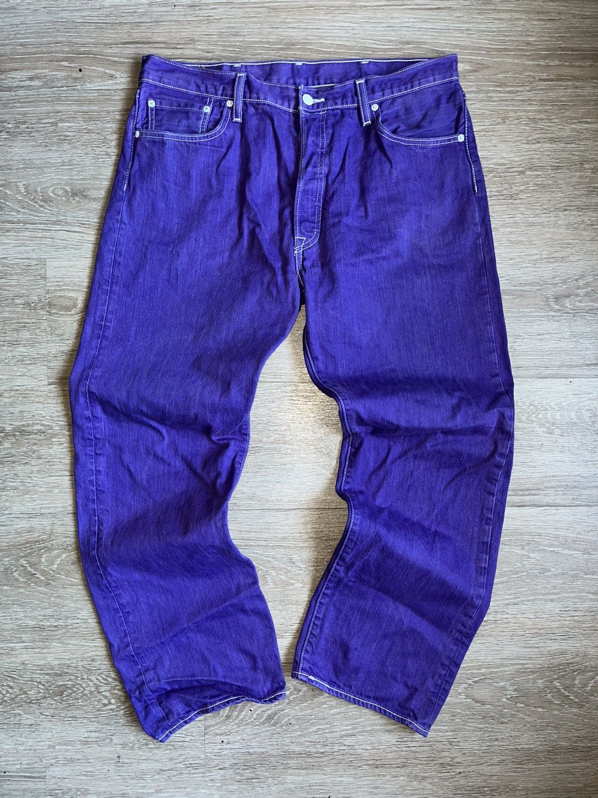 Vintage Crazy Y2K Wide Leg Faded ERD Grunge Goth Baggy Skater Jeans Size US 38 / EU 54 - 3 Thumbnail