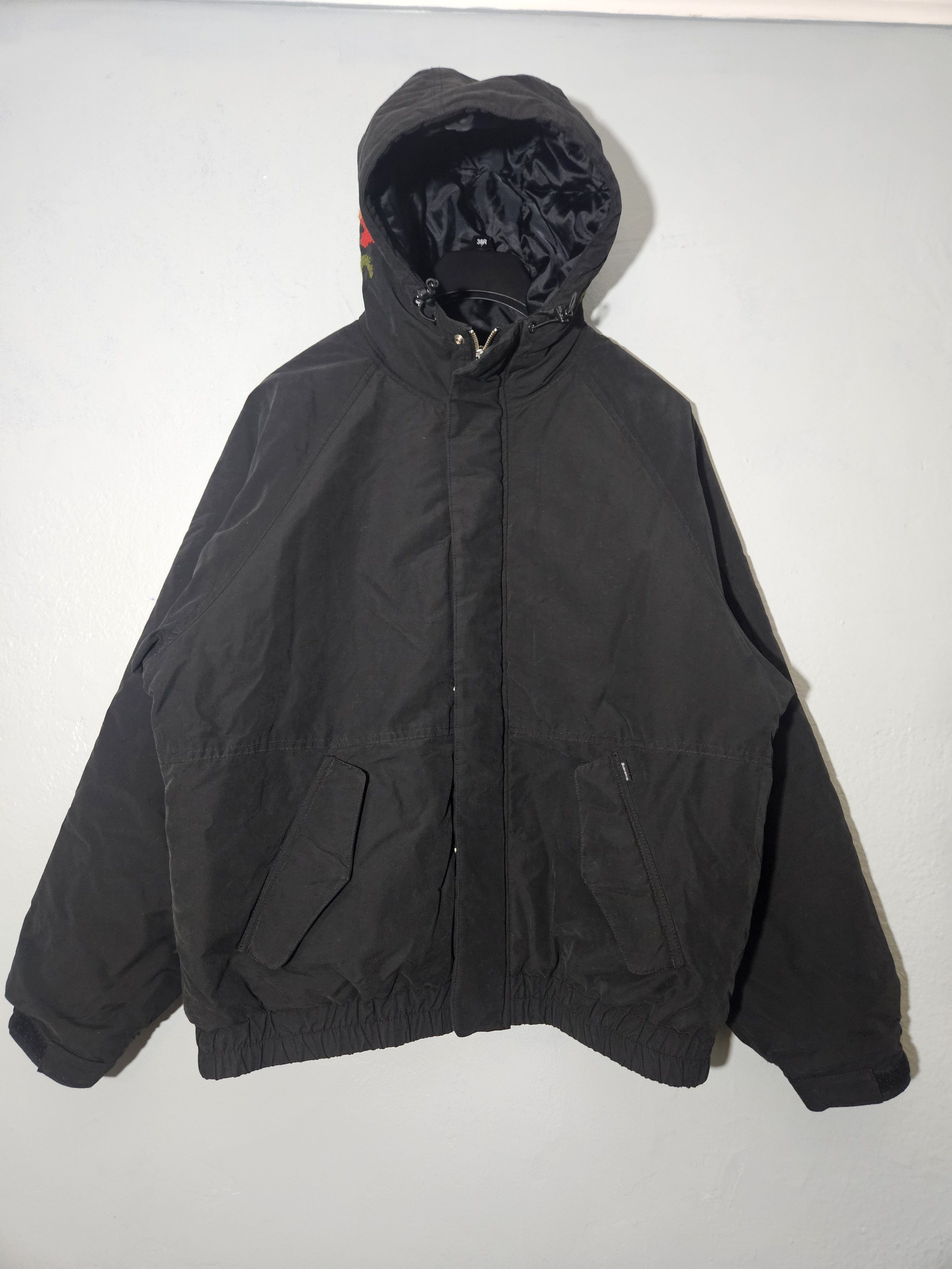 Supreme Supreme Oversized Needlepoint Quilted Black Hooded Jacket Size US S / EU 44-46 / 1 - 4 Thumbnail