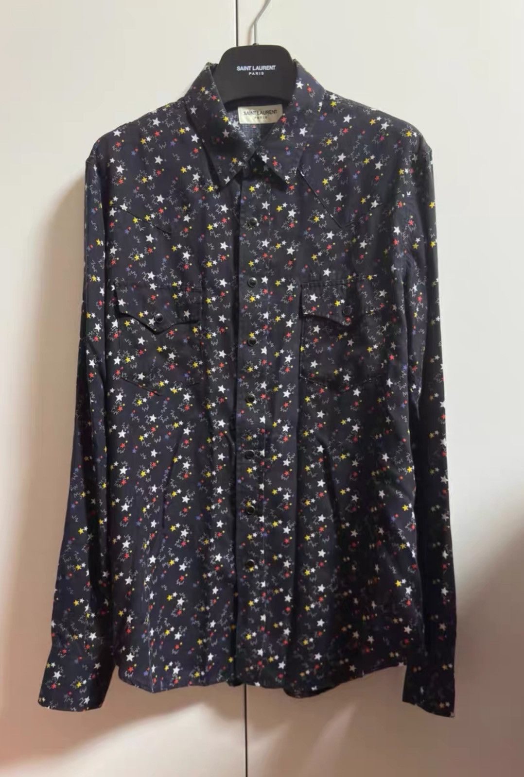Saint Laurent Paris Saint Laurent Colorful Star Shirt Size: XL Size US XL / EU 56 / 4 - 1 Thumbnail