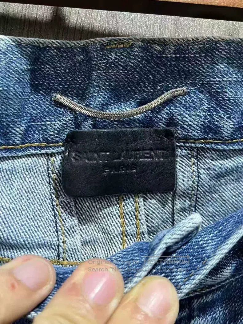 Saint Laurent Paris Saint Laurent Paris Blue destroyed jeans Size US 32 / EU 48 - 4 Thumbnail