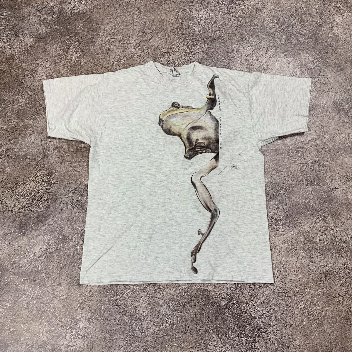 Vintage Vintage 90s Sun Faded Graphic Tee Frog Abstract Art Grunge M Size US M / EU 48-50 / 2 - 1 Thumbnail