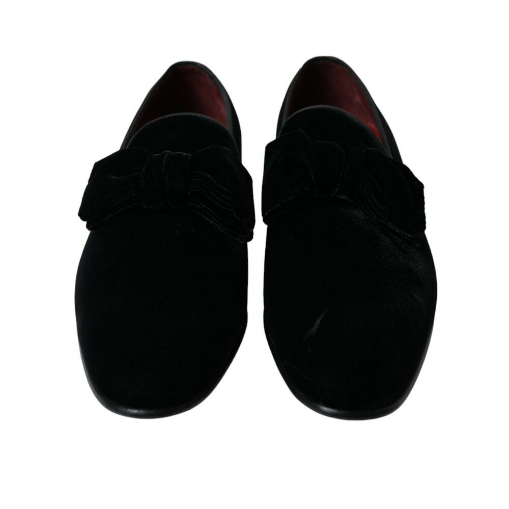 Dolce & Gabbana Dolce & Gabbana Elegant Black Velvet Loafers - Men's Luxury Size US 7 / EU 40 - 2 Thumbnail