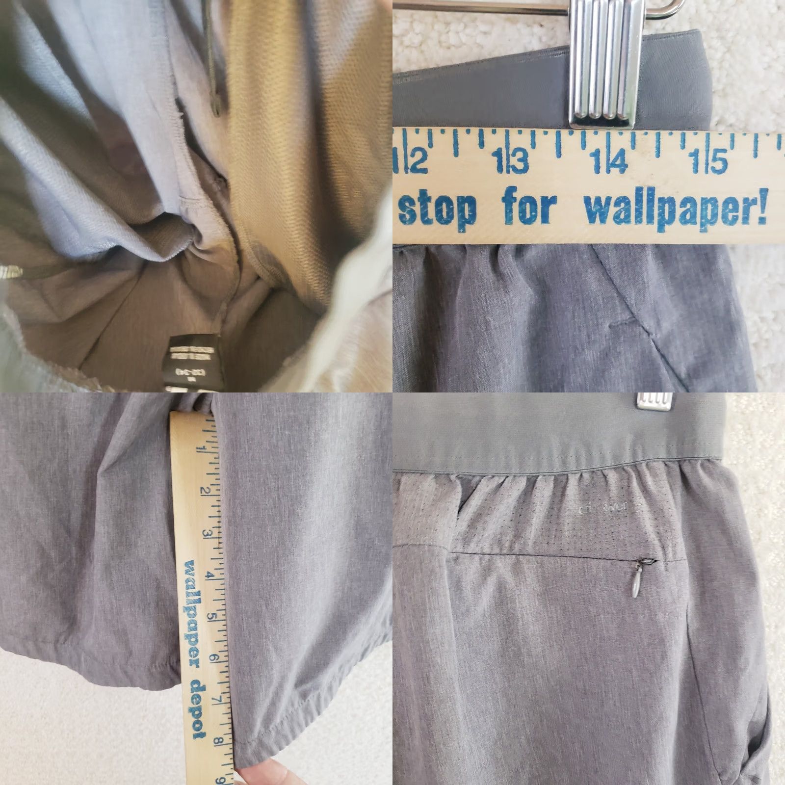 Vintage Russell Mens M Gray Athletic Running Shorts Drawstring Elastic Waist Regular Fit Short Shorts Mens Athletic Gray M Russell Size US 31 - 9 Thumbnail