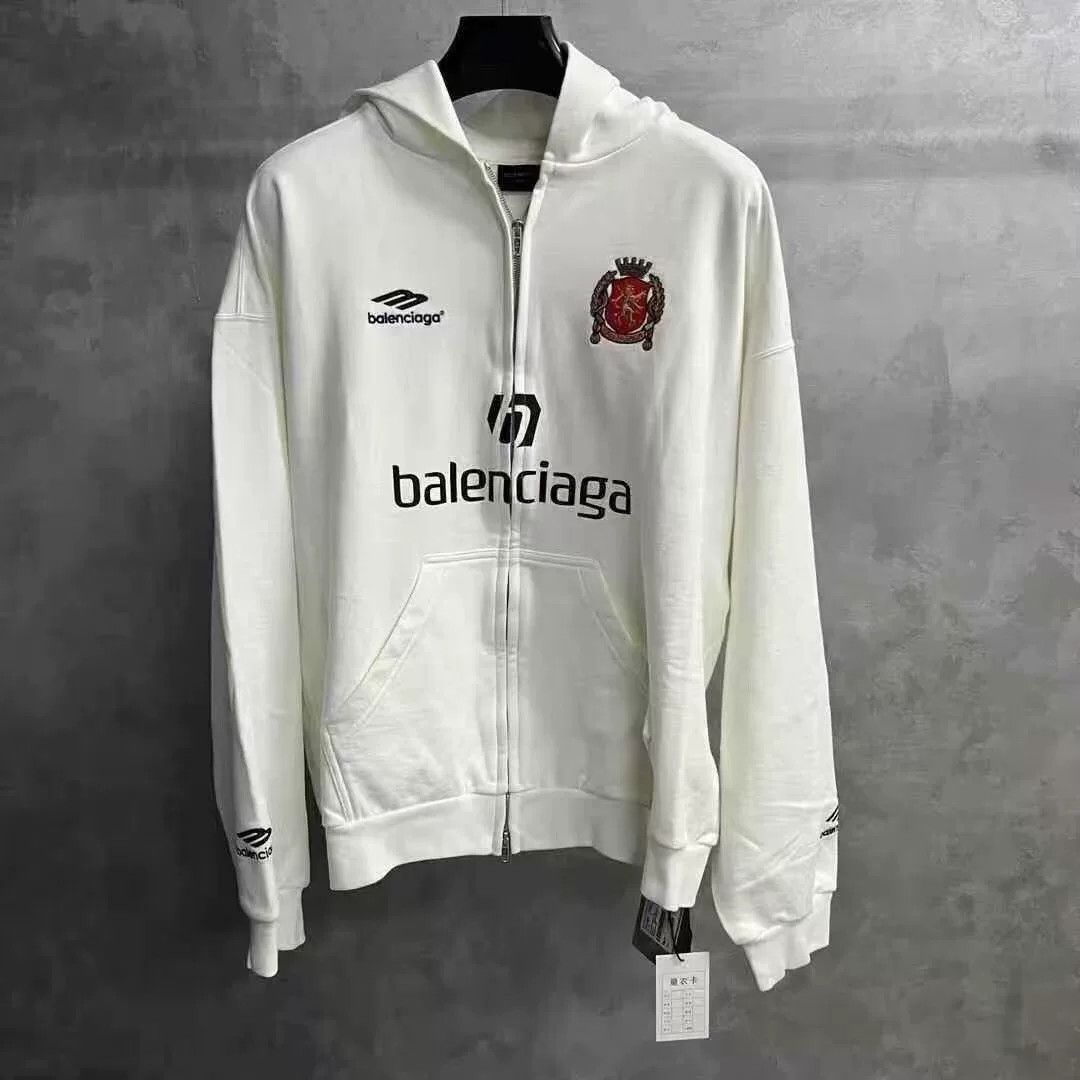 Balenciaga balenciaga hooded sweatshirt with logo print Size US XXS / EU 40 - 1 Thumbnail