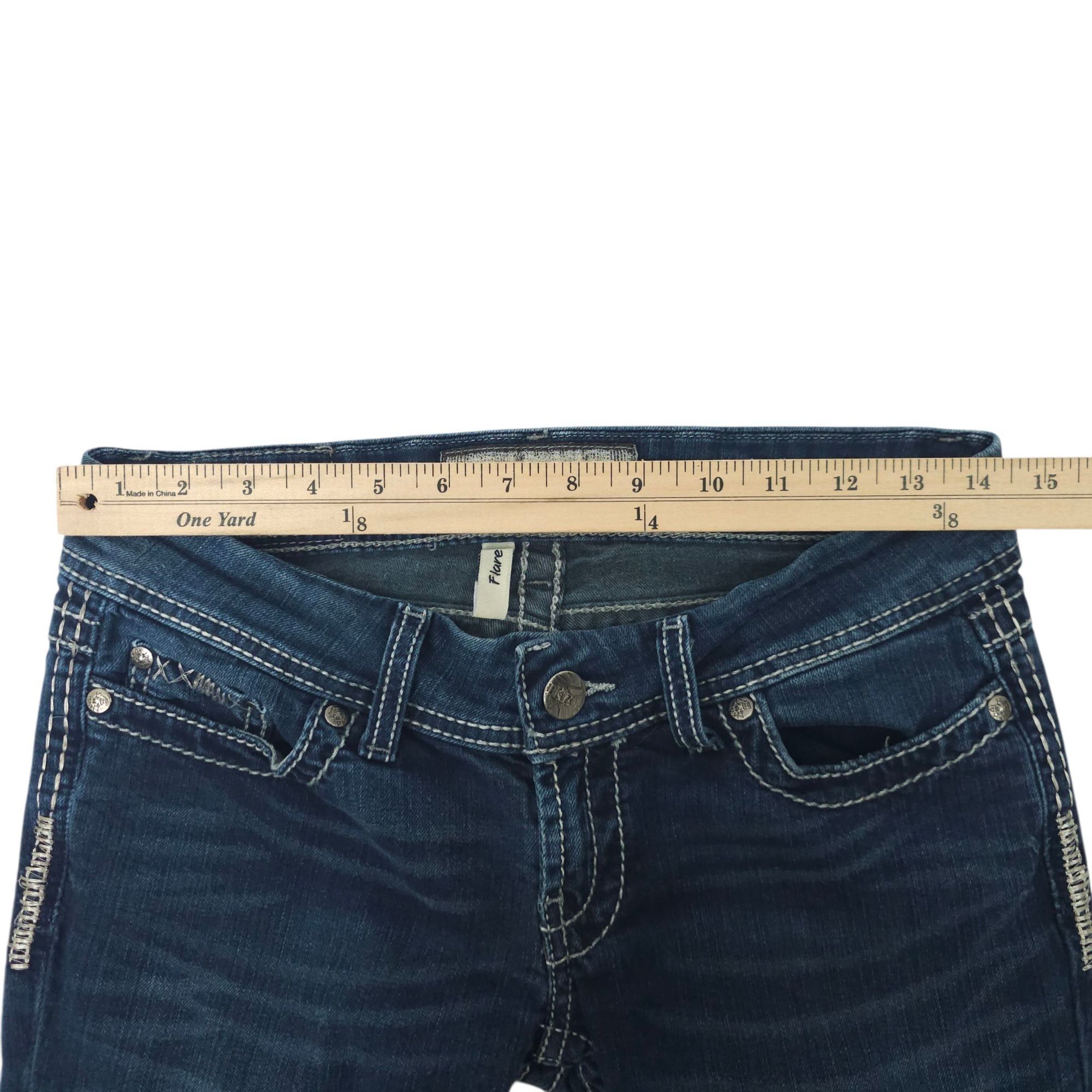 BKE BKE Buckle Starlite Stretch Boot Flare Jeans Womens 27S Low Size 29" - 3 Thumbnail