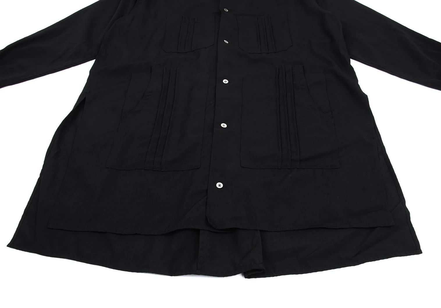 Yohji Yamamoto Yohji Yamamoto Wool Pintuck Pocket Shirt Jacket Size US M / EU 48-50 / 2 - 8 Thumbnail