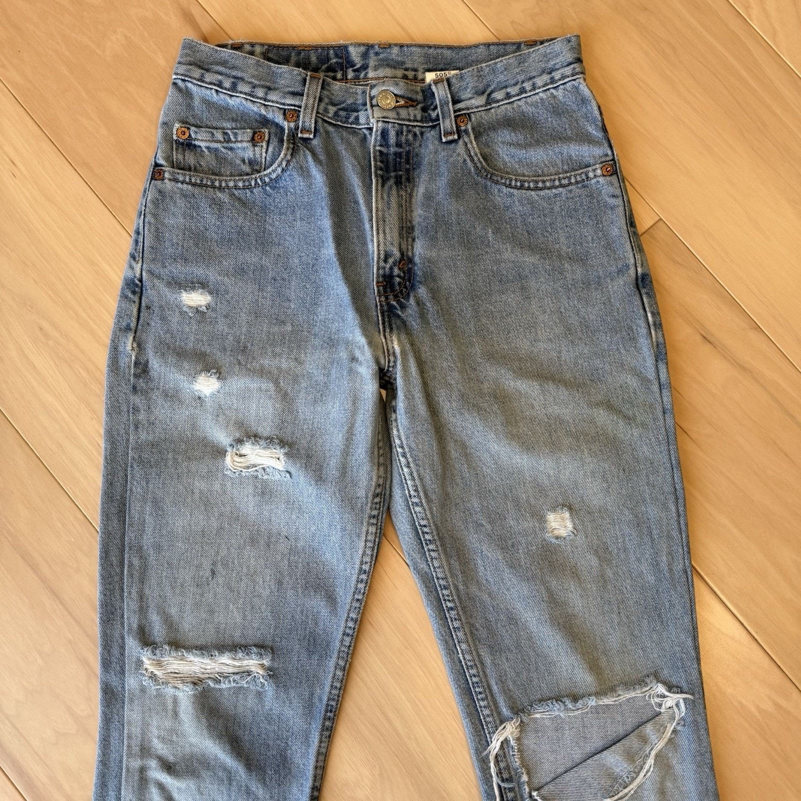 Levi's × Vintage Vintage Levis 505 Jeans 28 Blue Distressed Workwear Light Size US 28 / EU 44 - 4 Thumbnail