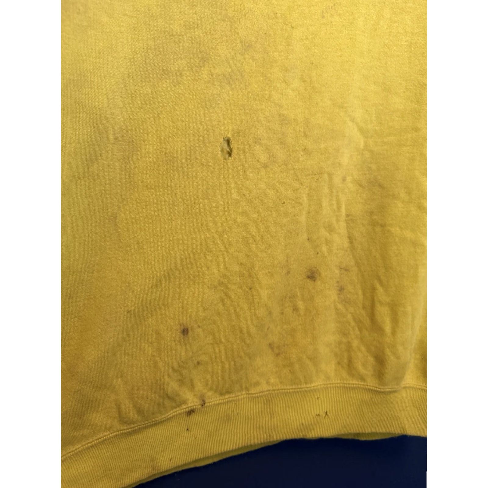 Vintage VINTAGE Creslan Sweatshirt Shirt Yellow Men's XL Short Sleeve 60’s Pullover Distressed Mens Size US XL / EU 56 / 4 - 4 Thumbnail