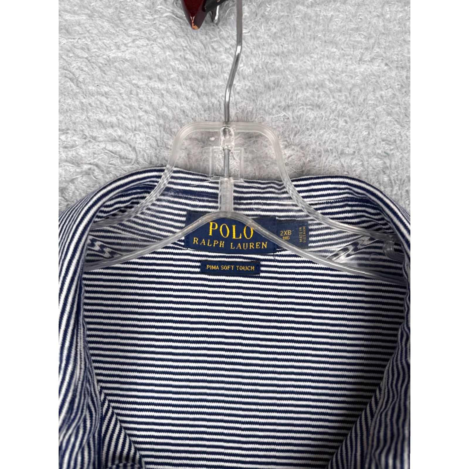 Ralph Lauren Polo Ralph Lauren Shirt Adult 2XL XXL 2XB Blue Stripe 100% Pima Soft Cotton Size US XXL / EU 58 / 5 - 7 Thumbnail