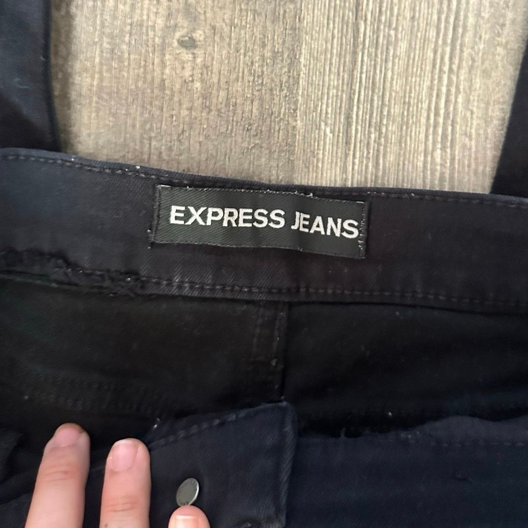 Express express jeans cropped leggings mid rise pants Size 28" / US 6 / IT 42 - 2 Thumbnail