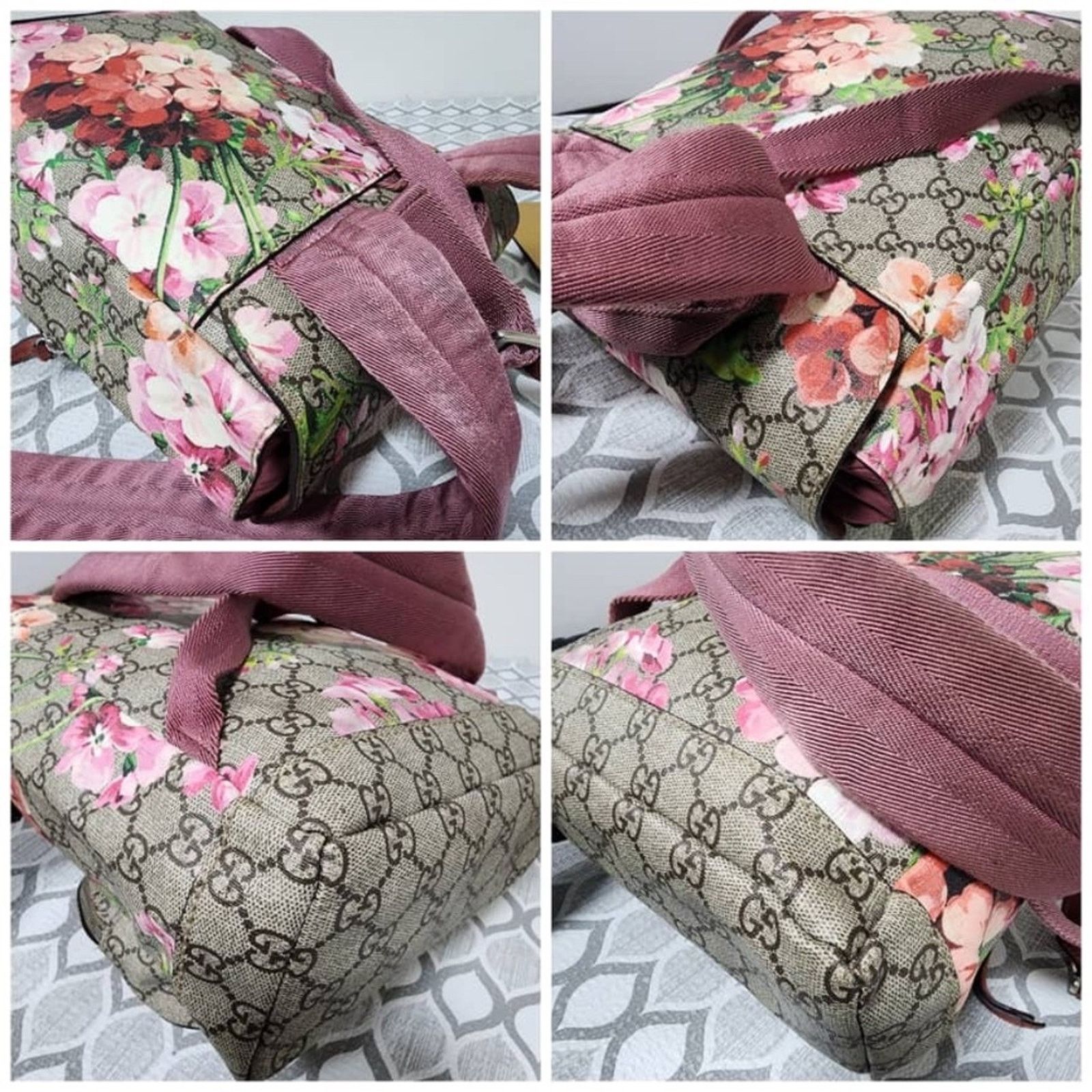 Gucci GUCCI GG Supreme Monogram Bloom Small Single Buckle Backpack Size ONE SIZE - 10 Thumbnail