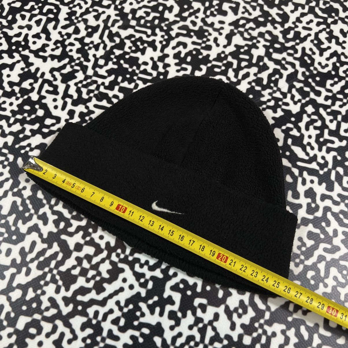 Nike Vintage 90s Nike Swoosh Logo Fleece Winter Hat Retro Style Size ONE SIZE - 7 Thumbnail