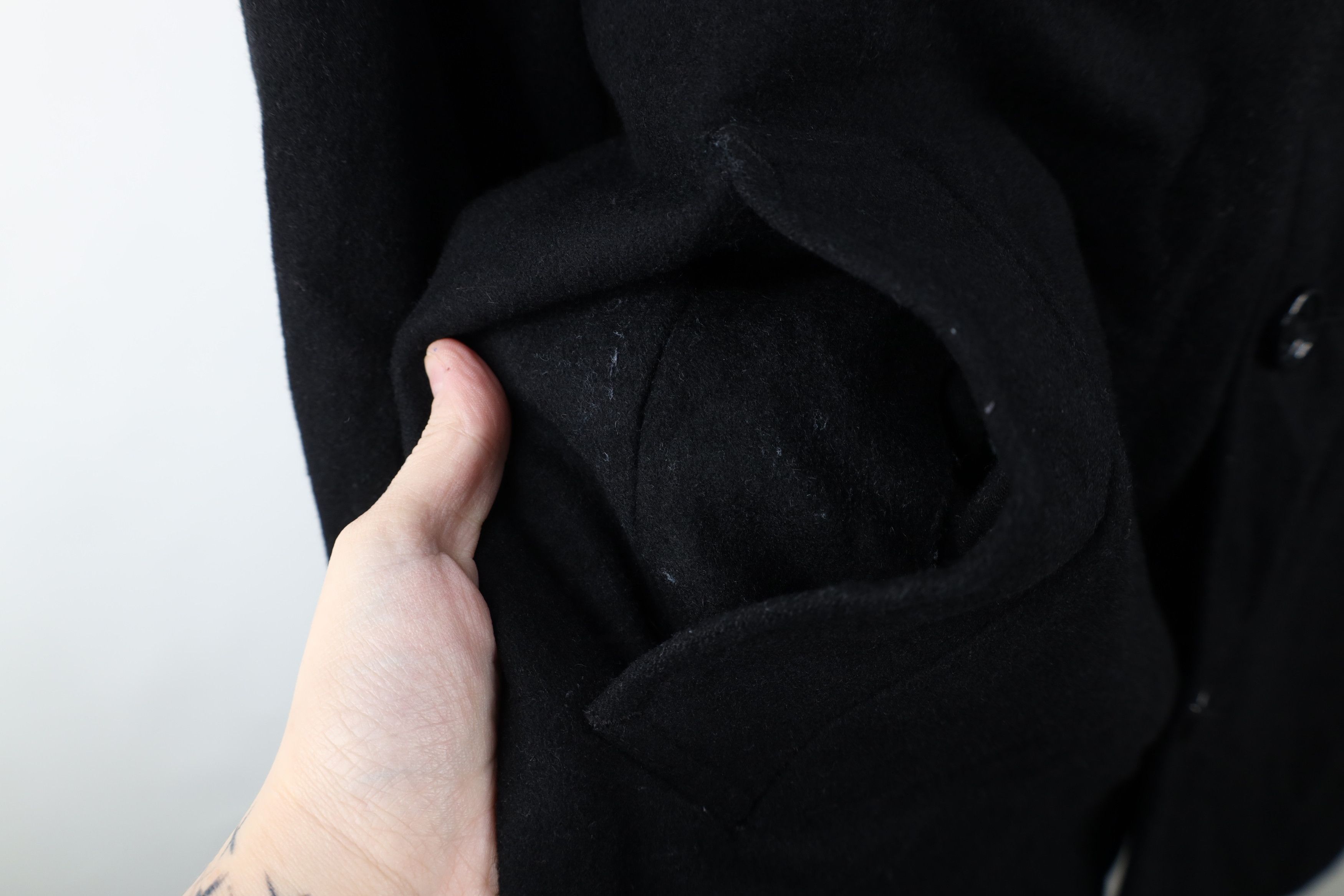 Michael Kors × Vintage Michael Kors Wool Blend Trench Coat Overcoat Jacket Black Size US XL / EU 56 / 4 - 8 Thumbnail