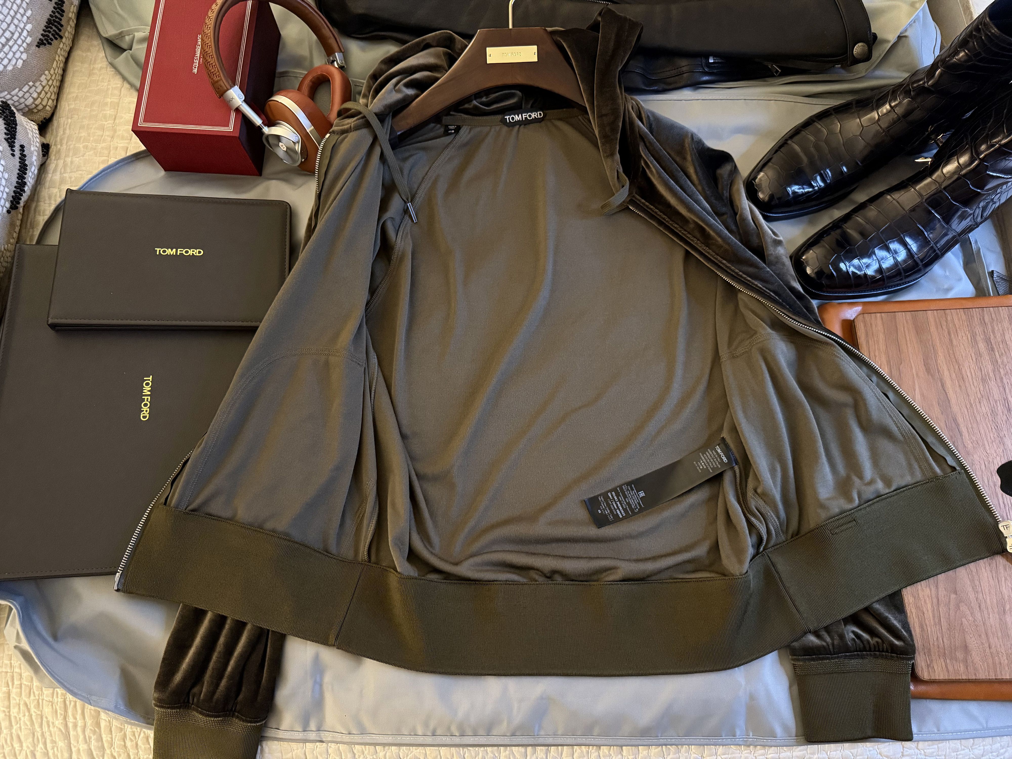Tom Ford Best Dressed $1,850 w/Tax Velour Luxury Double Zip Hoodie Size US M / EU 48-50 / 2 - 17 Thumbnail