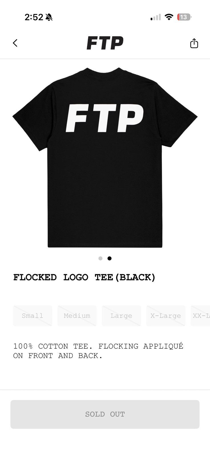 Fuck The Population FTP FLOCKED LOGO TEE Size US XL / EU 56 / 4 - 4 Thumbnail