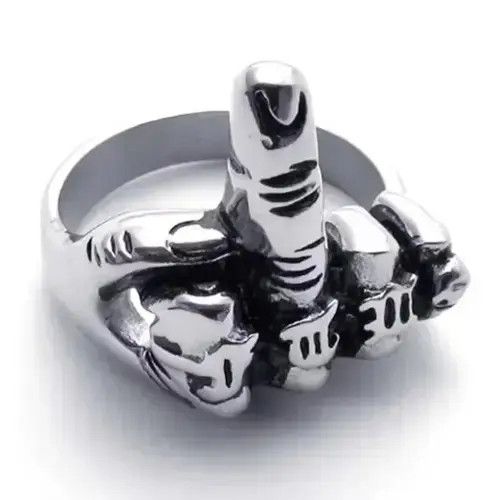 Jewelry Middle Finger Ring Size ONE SIZE - 1 Thumbnail