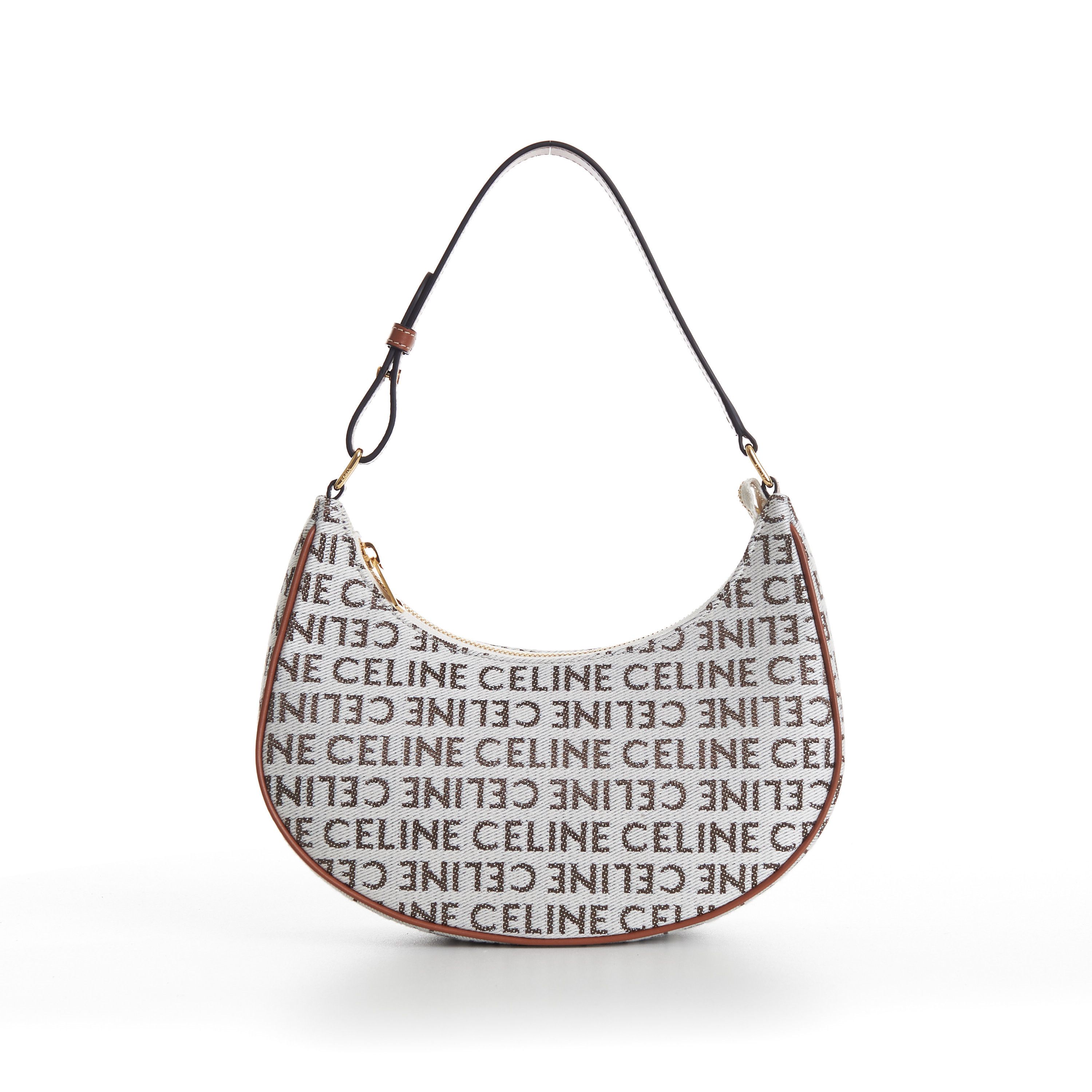 Celine Natural/Tan Brown Ava Bag - Textile, Celine All-Over Size ONE SIZE - 5 Thumbnail