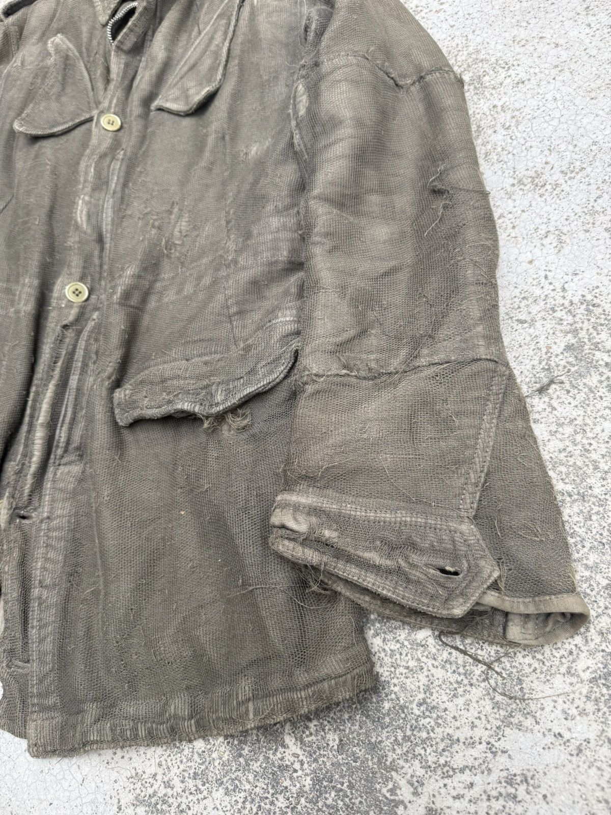 Maison MIHARA YASUHIRO 🔥 MiharaYasuhiro AW05 Distressed Dutch Military Field Jacket Size US S / EU 44-46 / 1 - 5 Thumbnail