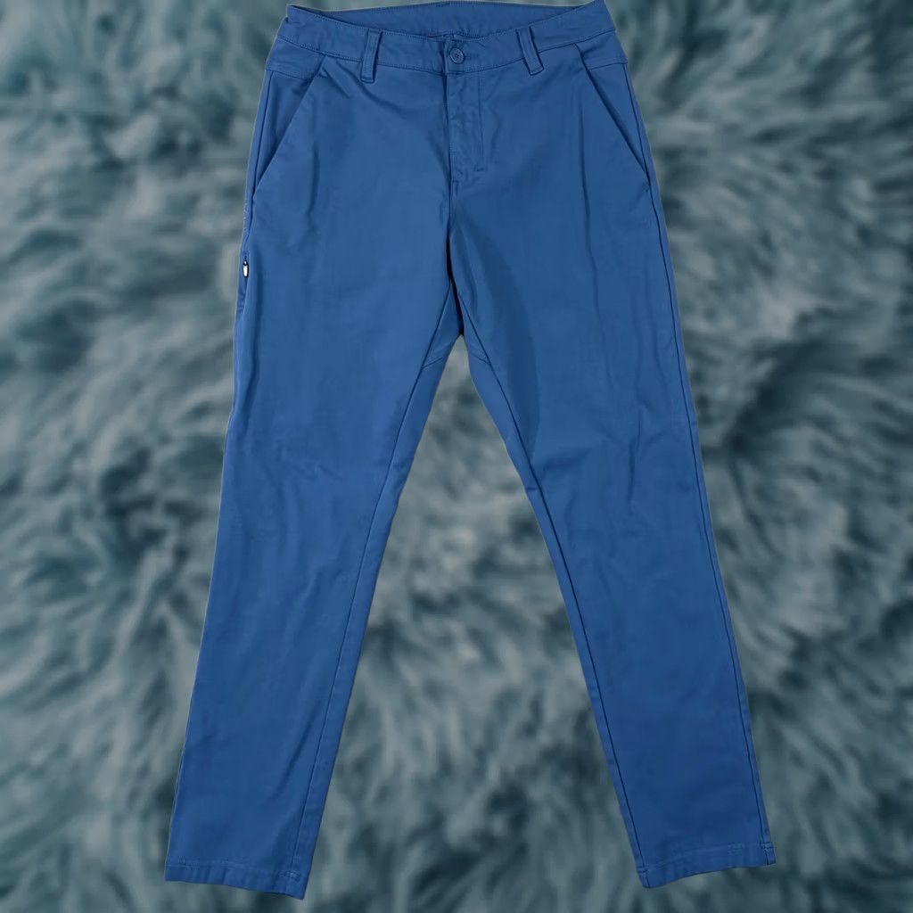 Vintage BYLT Chino Pants 33 Mens Slim Everyday Pant 2.0 Blue Tapered 5-Pocket Business Casual Workwear Size US 33 - 1 Thumbnail