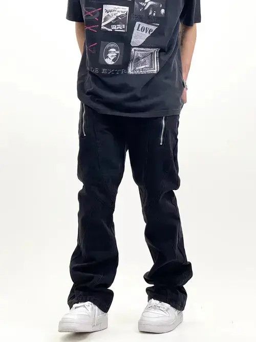 Designer × Japanese Brand × Vintage flared utility zipper hiphop pants Size US 30 / EU 46 - 4 Thumbnail