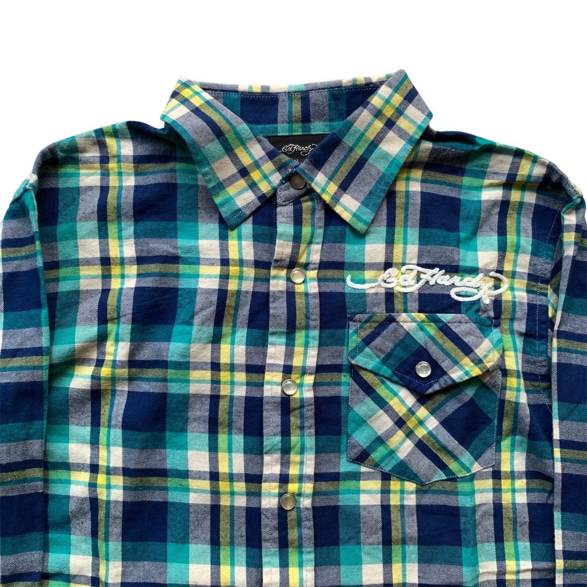Ed Hardy Ed Hardy Christian Audigier Embroidery Flannel Shirt Y2K Size US M / EU 48-50 / 2 - 5 Thumbnail