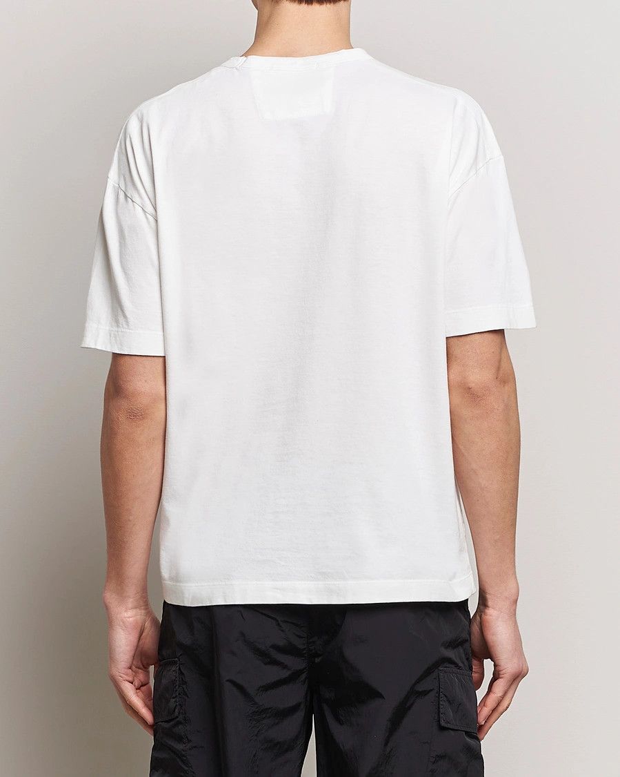 C.P. Company o1y1224 Logo Crewneck T-Shirt in Off white Size US XL / EU 56 / 4 - 4 Thumbnail
