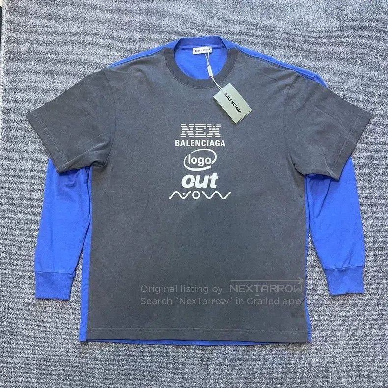 Balenciaga Balenciaga Long Sleeve Fake Two-Piece Sweatshirt T-Shirt Size US XS / EU 42 / 0 - 1 Thumbnail