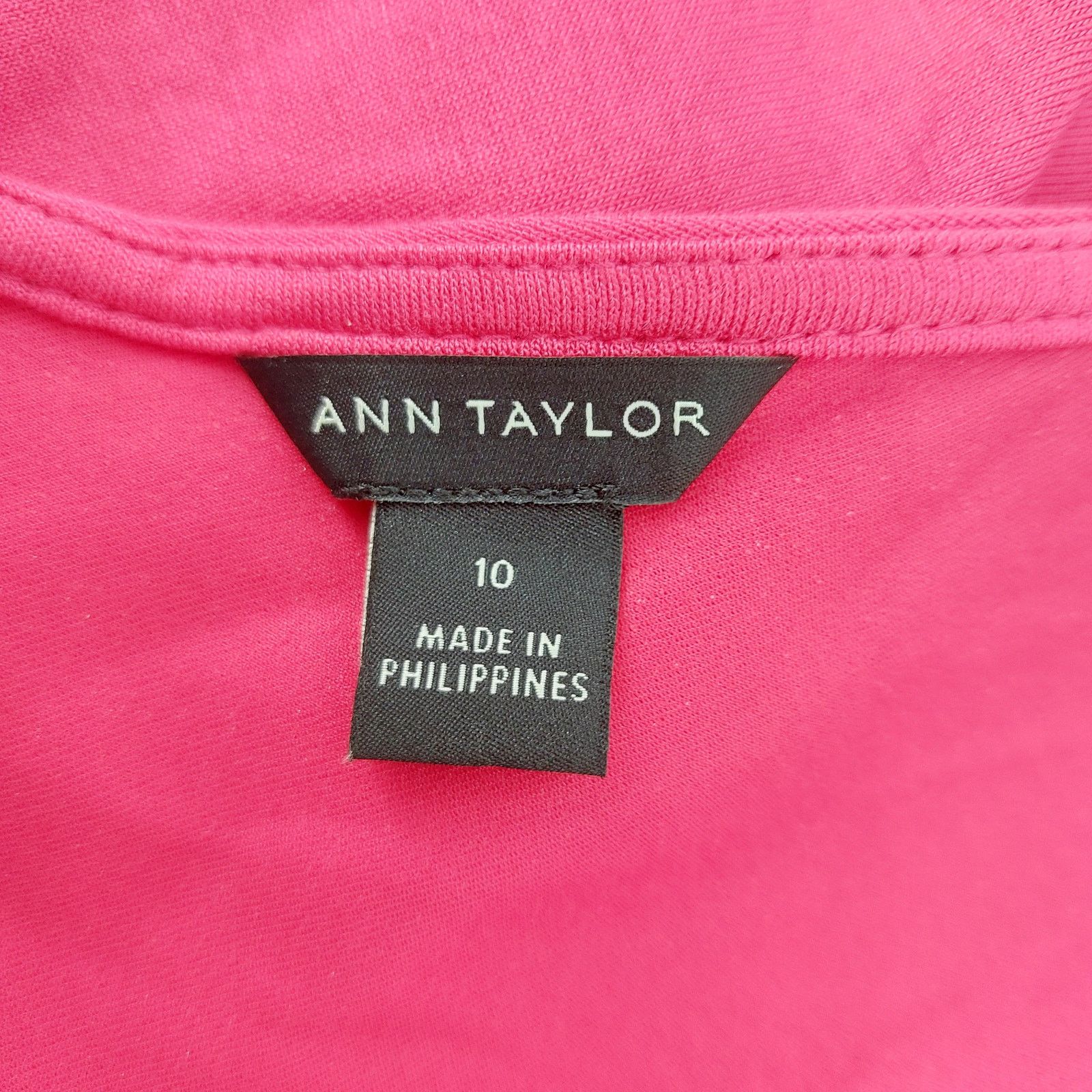 Ann Taylor Ann Taylor Pink Dress Sz 10 Pockets Summer Fit & Flare Glam Size L / US 10 / IT 46 - 3 Thumbnail