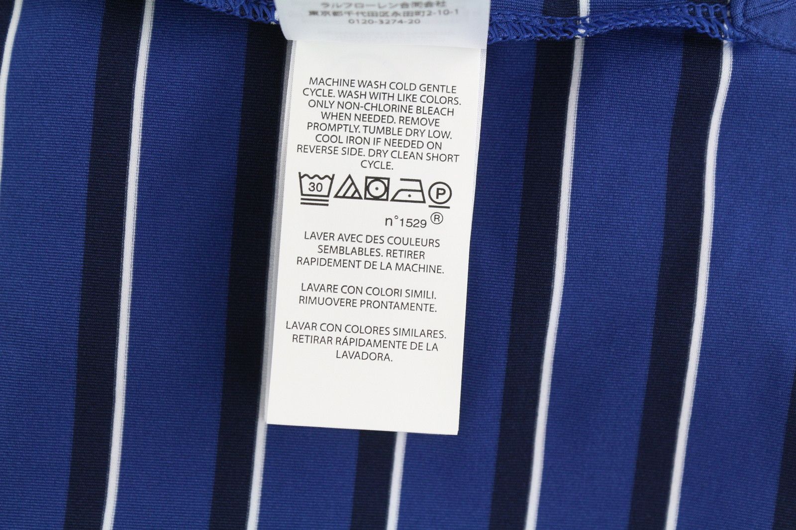 RLX Ralph Lauren GOLF M Blue Striped Polo Wicking 84557 Size US M / EU 48-50 / 2 - 10 Thumbnail
